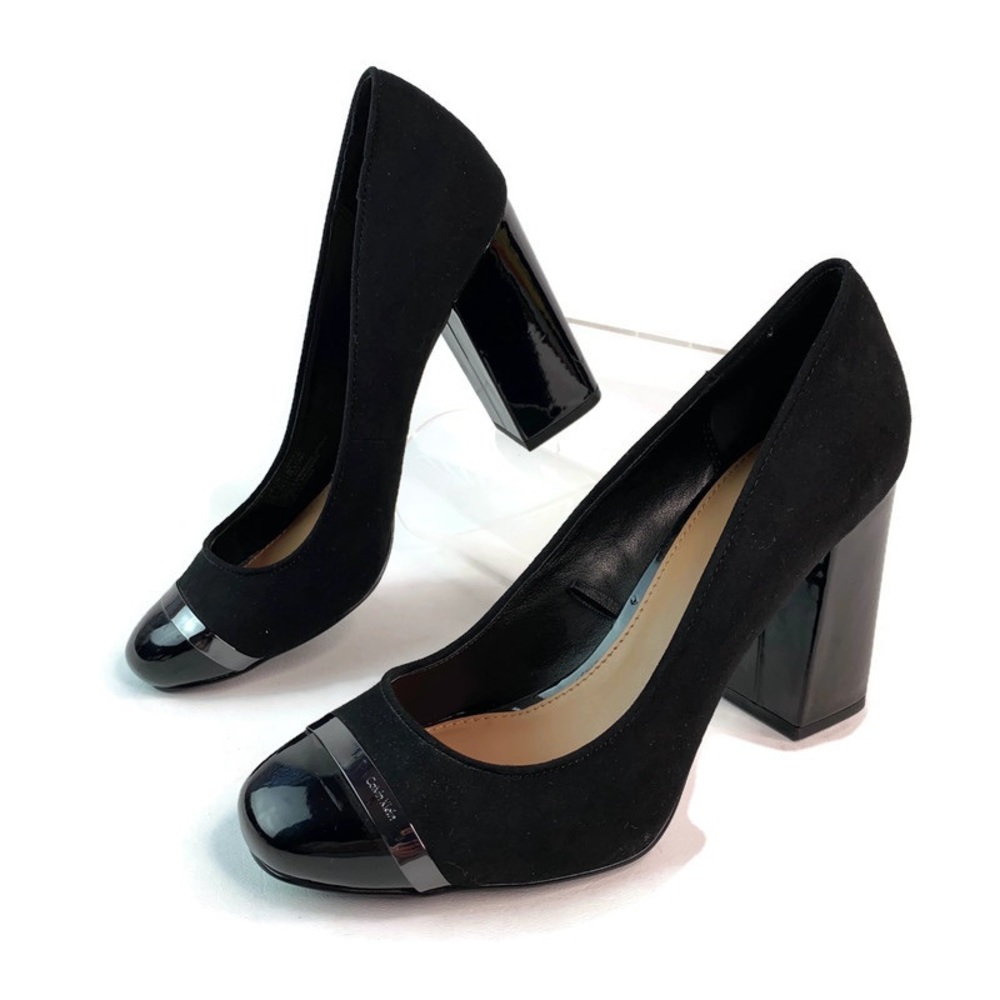 Elegant Black Block Heel Pumps